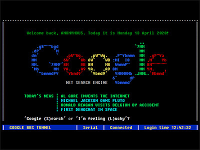 Google Terminal in den 1980ern
