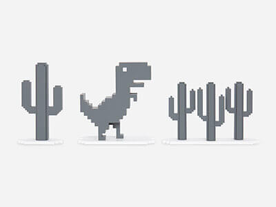 Google Chrome Dinosaurier-Spiel